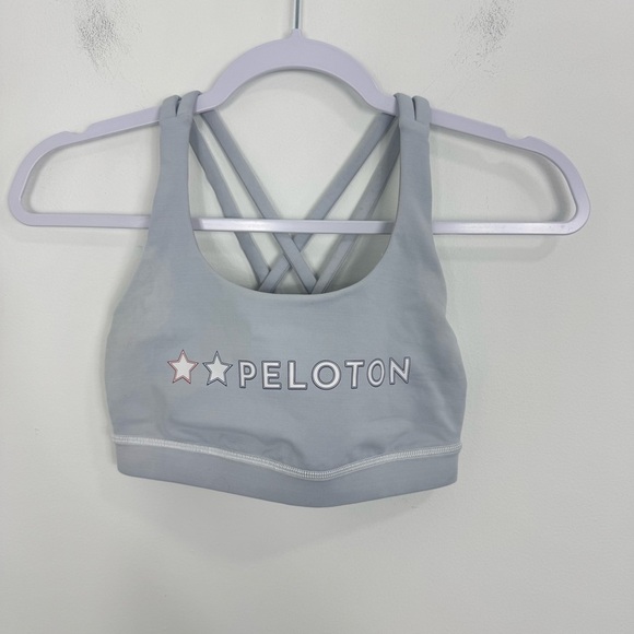 Lululemon Energy Bra Medium Support, B-D Cup Chrome Peloton SZ 4 - Picture 1 of 6